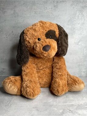 Toys “R” Us Large Brown Floppy Patch Puppy Dog 17” Sitting Soft Plush Toy 2013